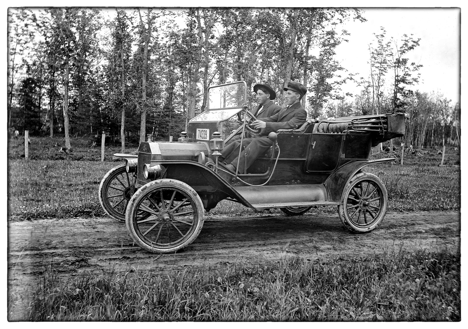 Old car/two men/Wadena/MN/lifestyle photo
