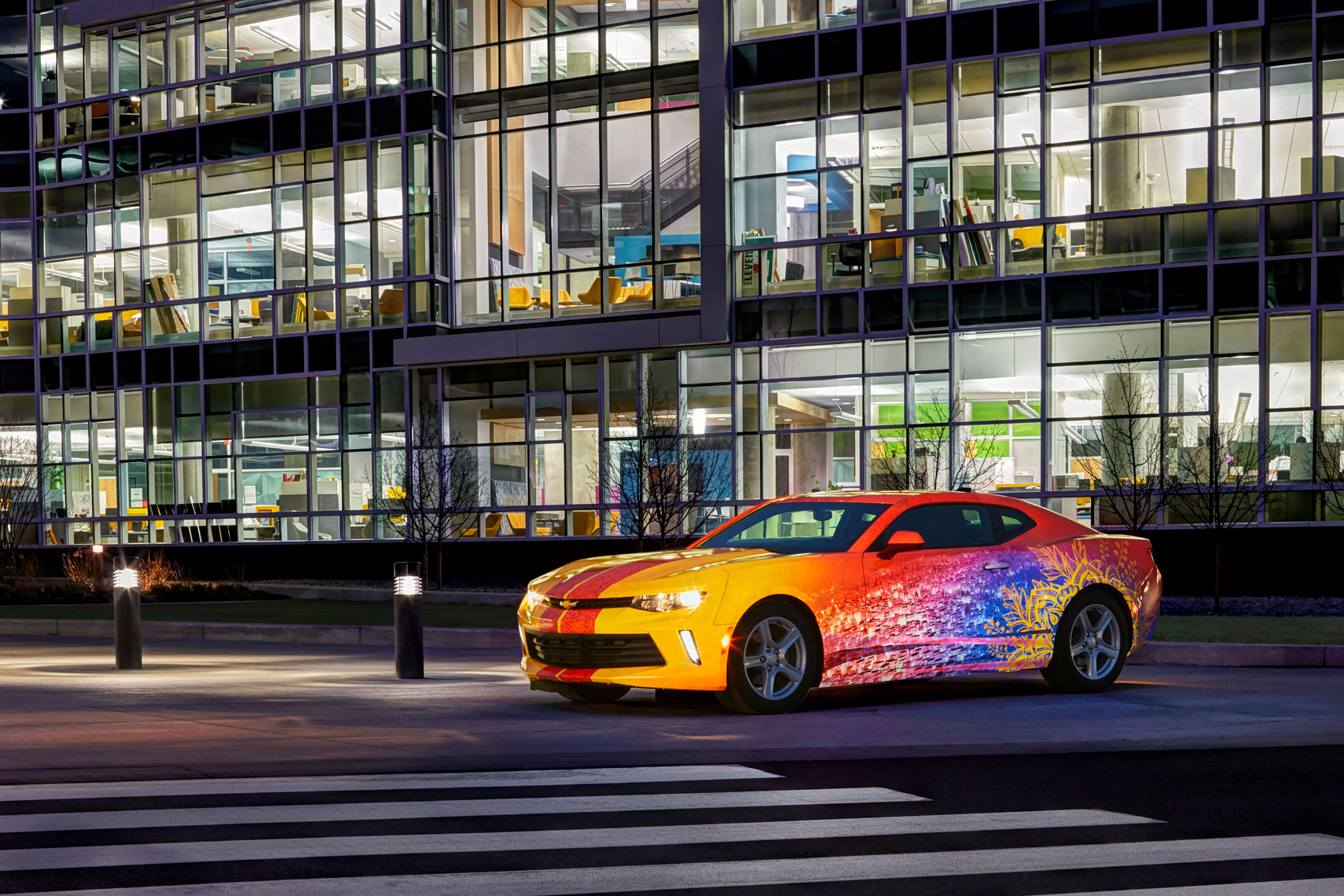 3M Reflective Wraps/Camero/corporate building/architectural photo