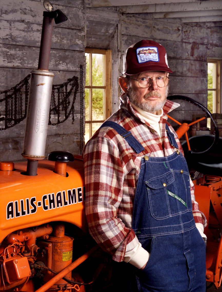 Farmer/tractor/old barn/portrait/agriculture photography
