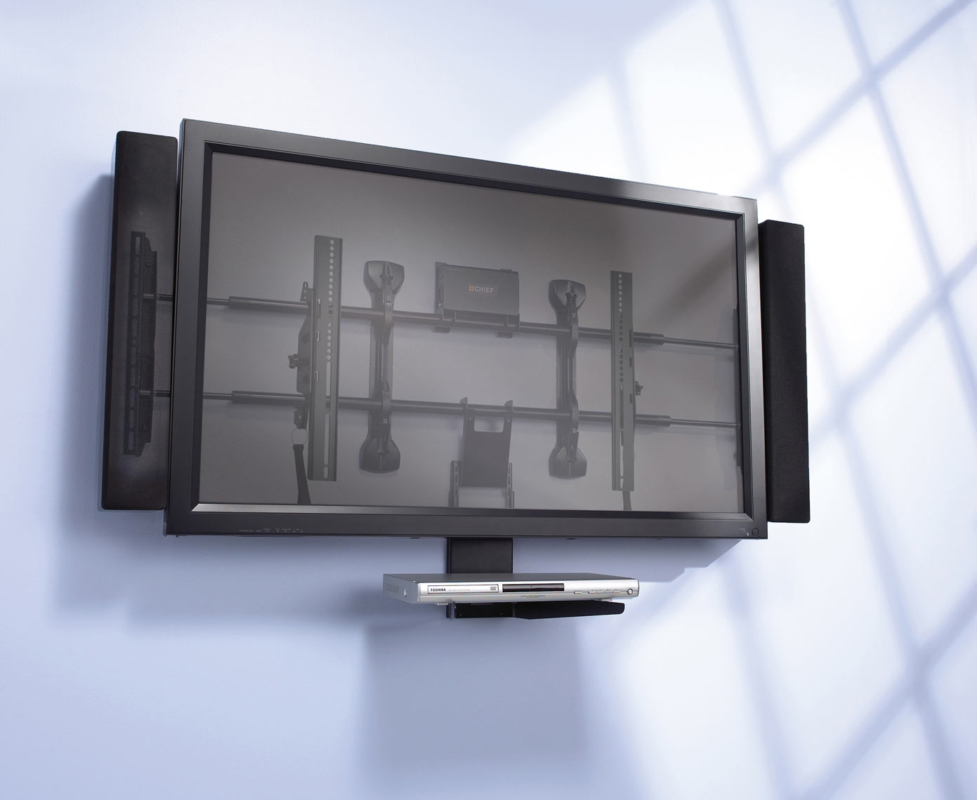 Home theatre tv mount//product photography