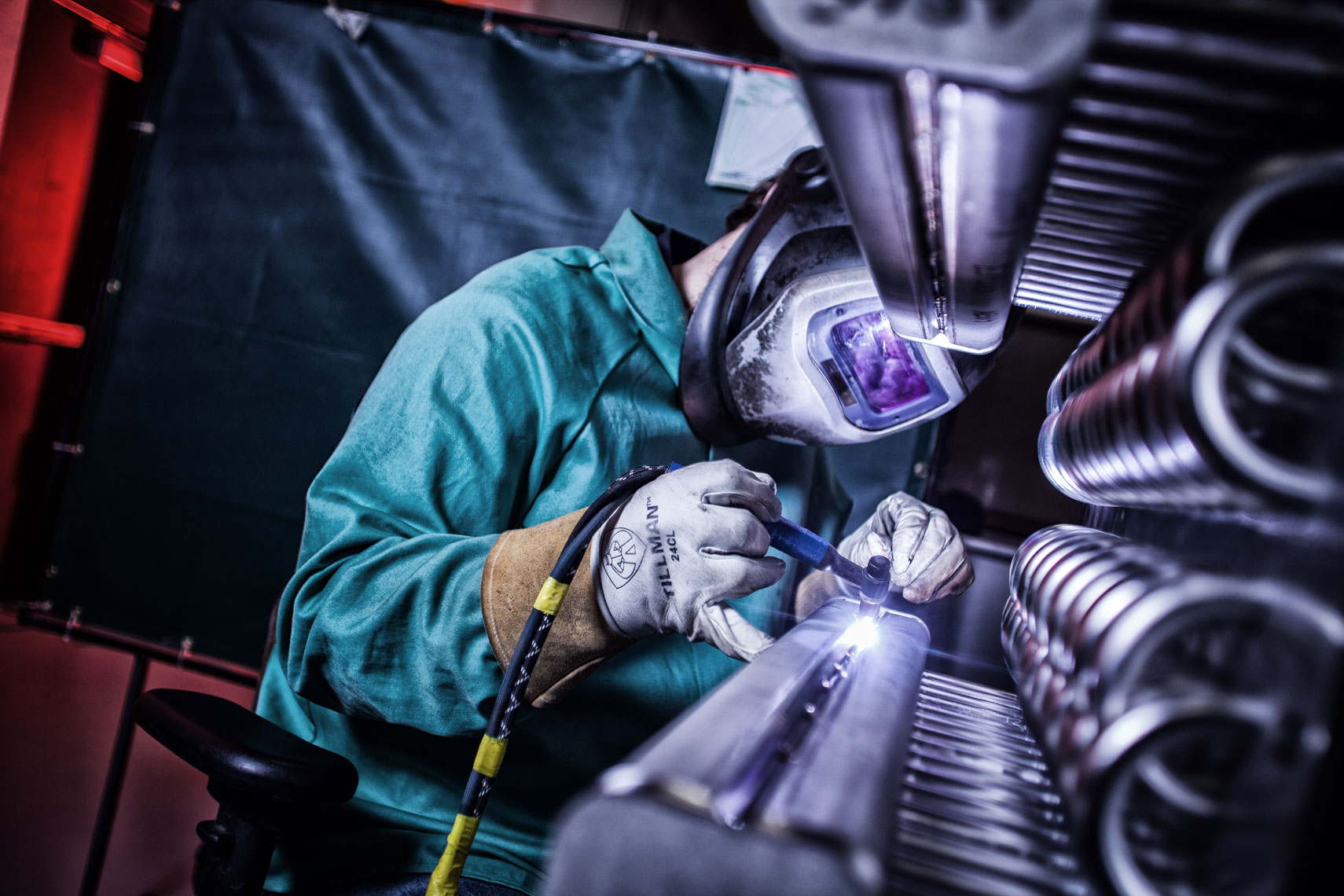 Welding/Speedglass/coils/manufacturing photography