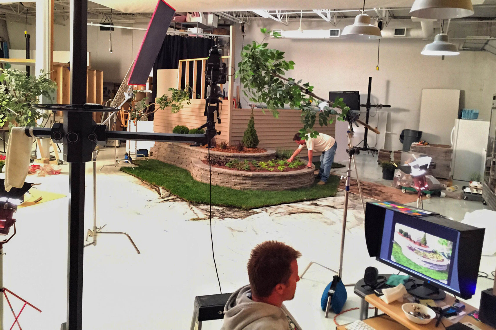 Anchor Block studio set/in studio set photography/bts/client plants