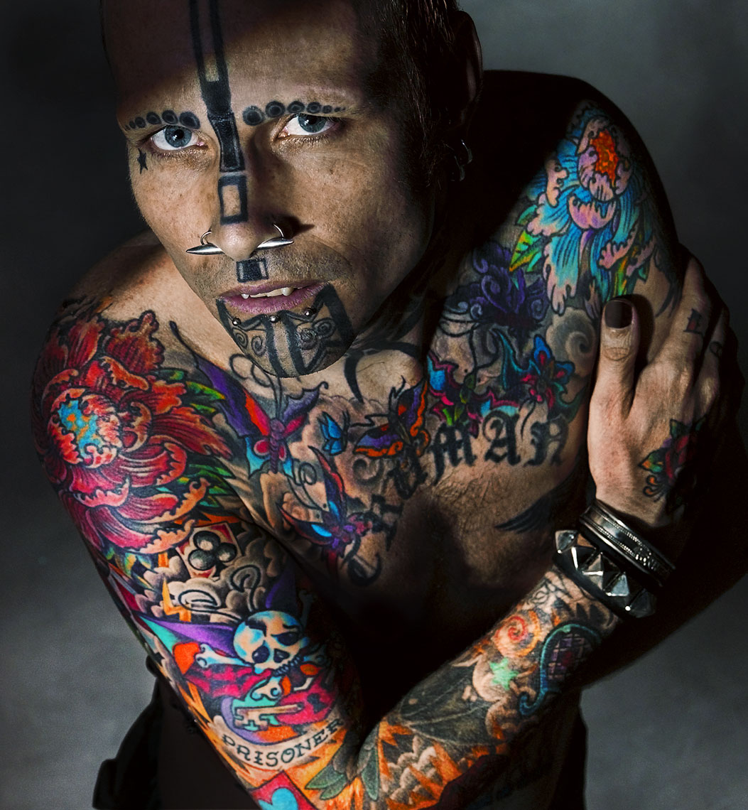 Tattoo face chest/man/InsideOut Studios