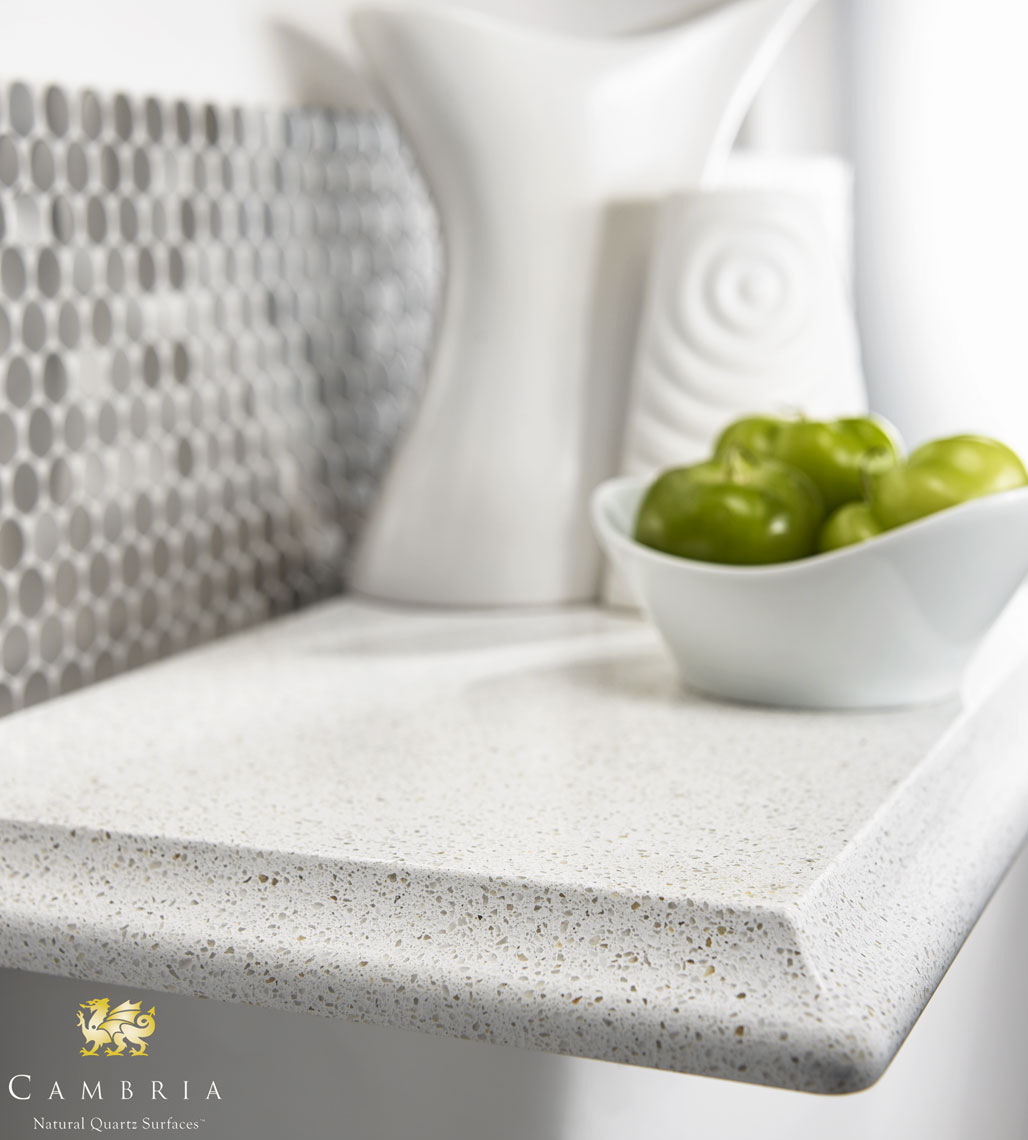 Cambria countertop/green peppers/product photography