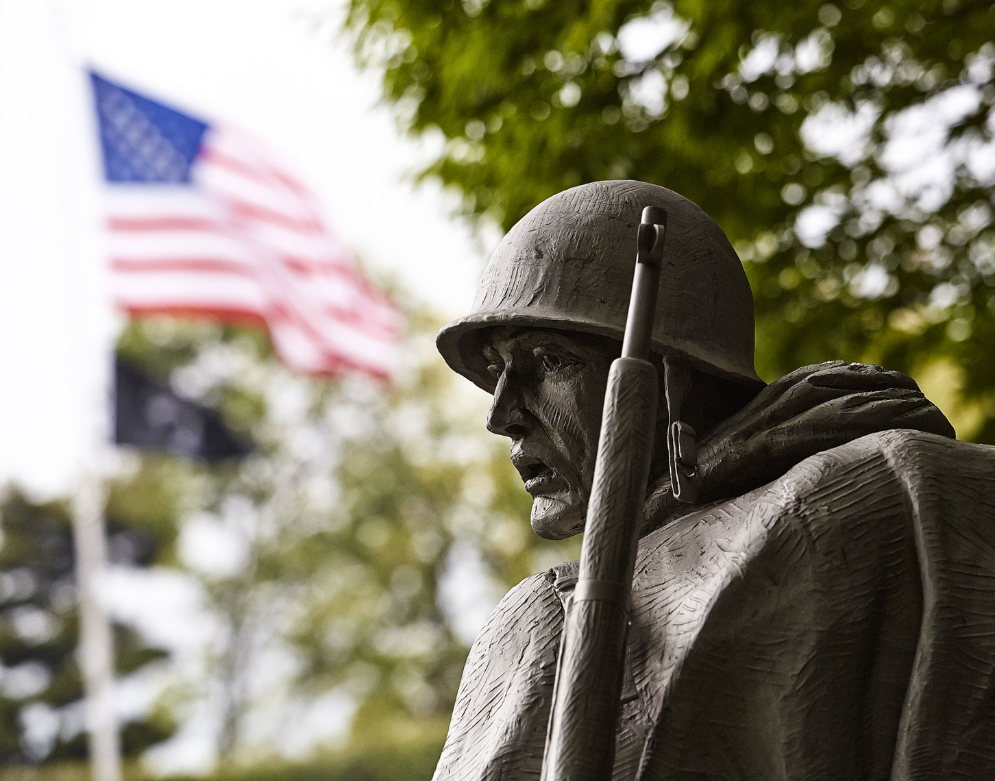 American soldier/statue/Korean memorial/Honor Flight