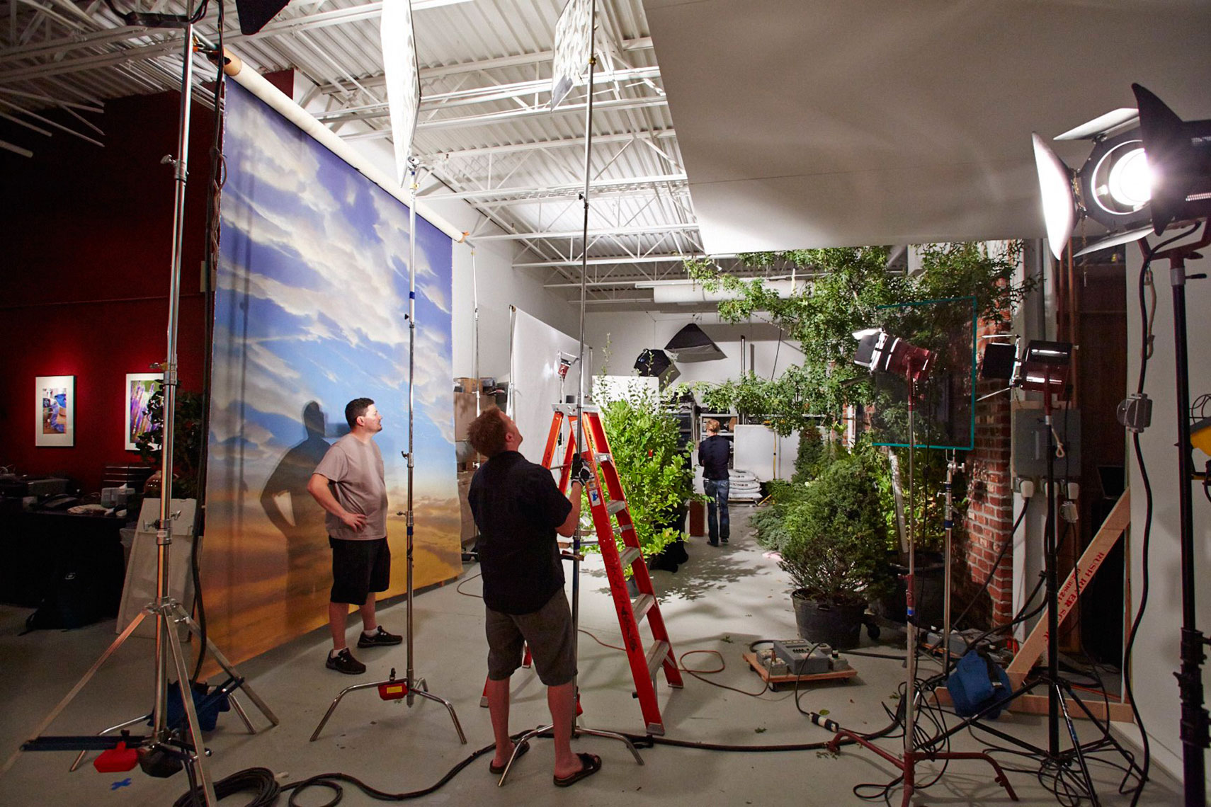 Studio sky canvas/bts/studio set photography