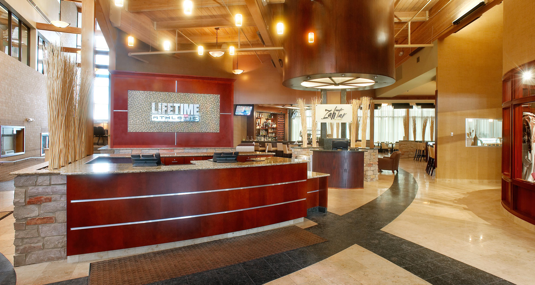 Lifetime Fitness interior/concierges desk/architectural photo