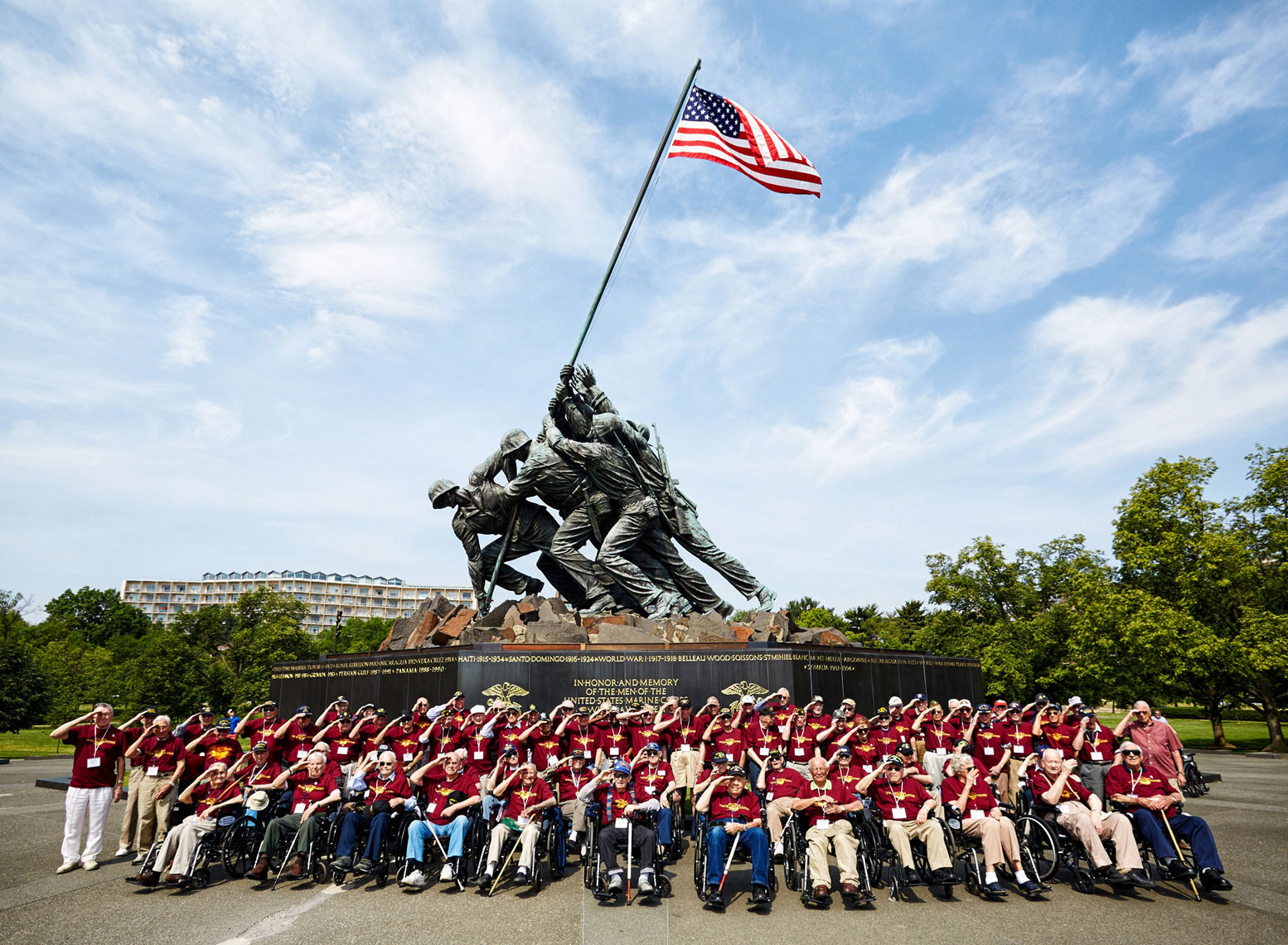 Vets/Iwo Jima/group/Honor Flight/Wash D.C.