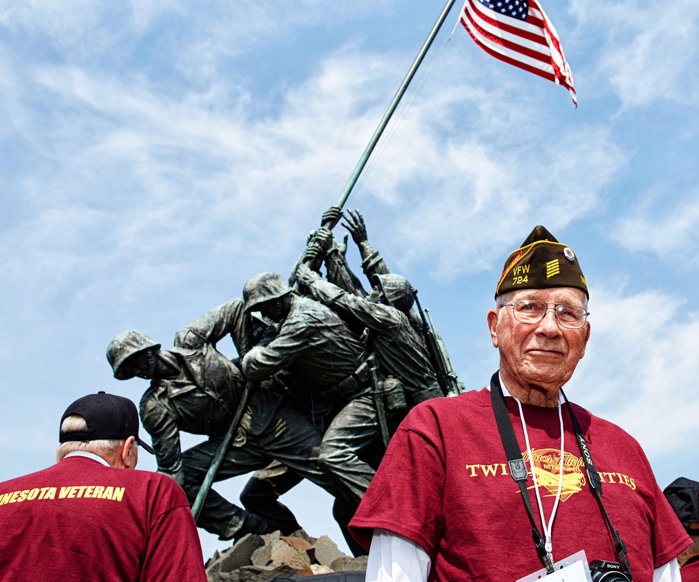 WW2 vet/Iwo Jima raising/statue/D.C./Honor Flight